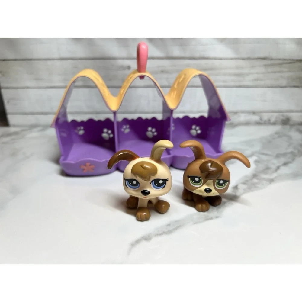 Authentic 2 Littlest Pet Shop Dog Baby Puppy‎ / LPS Petriplets